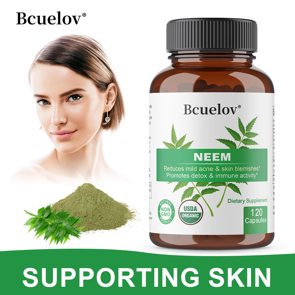 Herbal Supplement - Organic Neem Leaf Capsules, Herbal Antioxidant