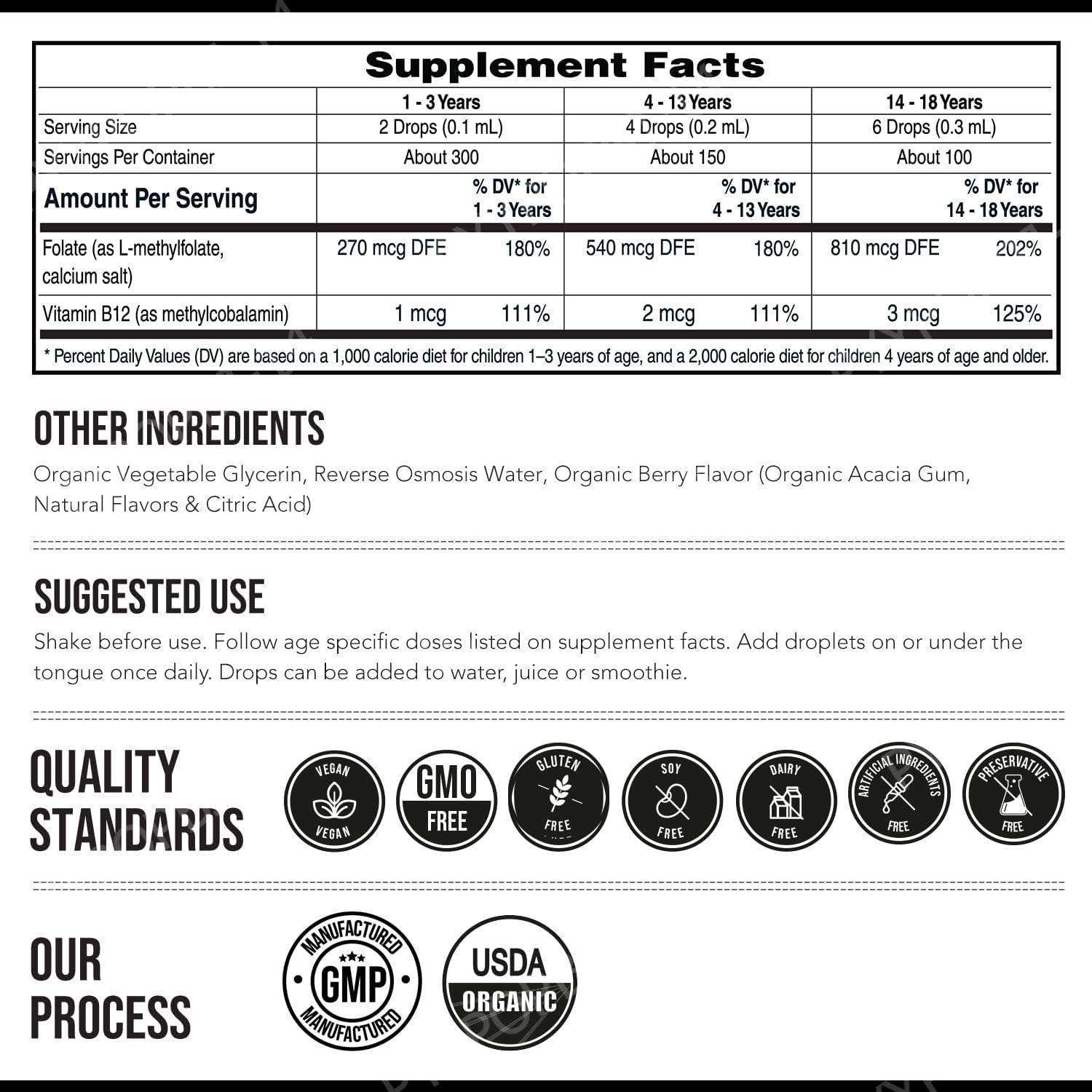Kids L-Methylfolate 5-MTHF Liq - Herbal Tea recension och pris