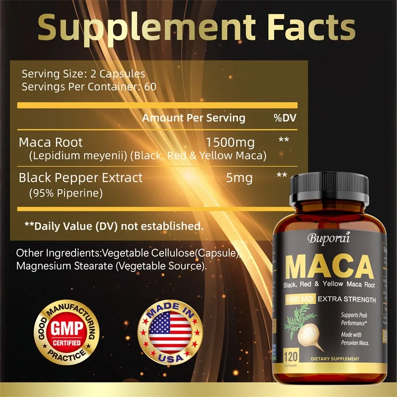 Maca Capsules - Increase Size, - Herbal Supplement recension och pris