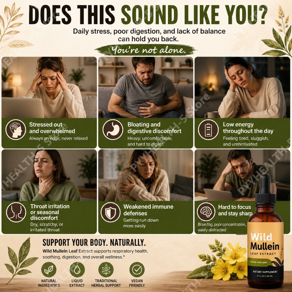Wild Mullein Leaf Drops with G - Herbal Supplement recension och pris