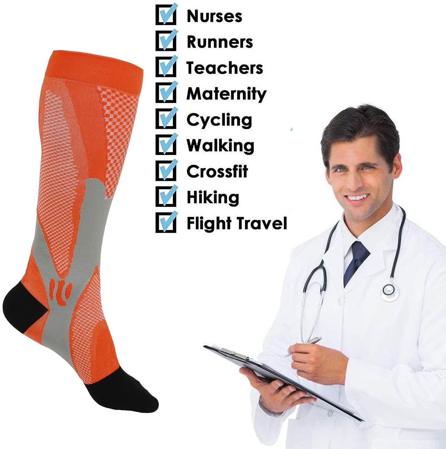 Compression Socks Running Spor - Echinacea recension och pris