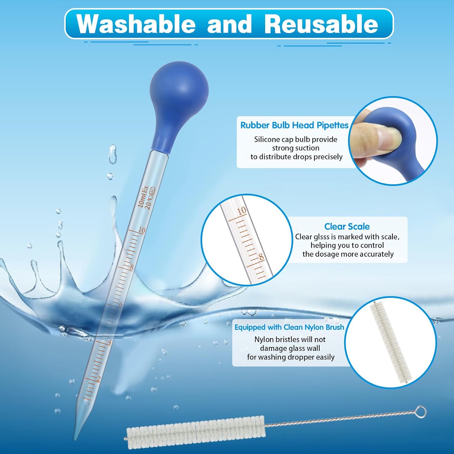 5 Pack 10ml Glass Pipette Drop - Essential Oils recension och pris