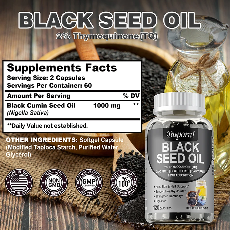 Premium Black Seed Oil 120 Cap - Herbal Supplement recension och pris
