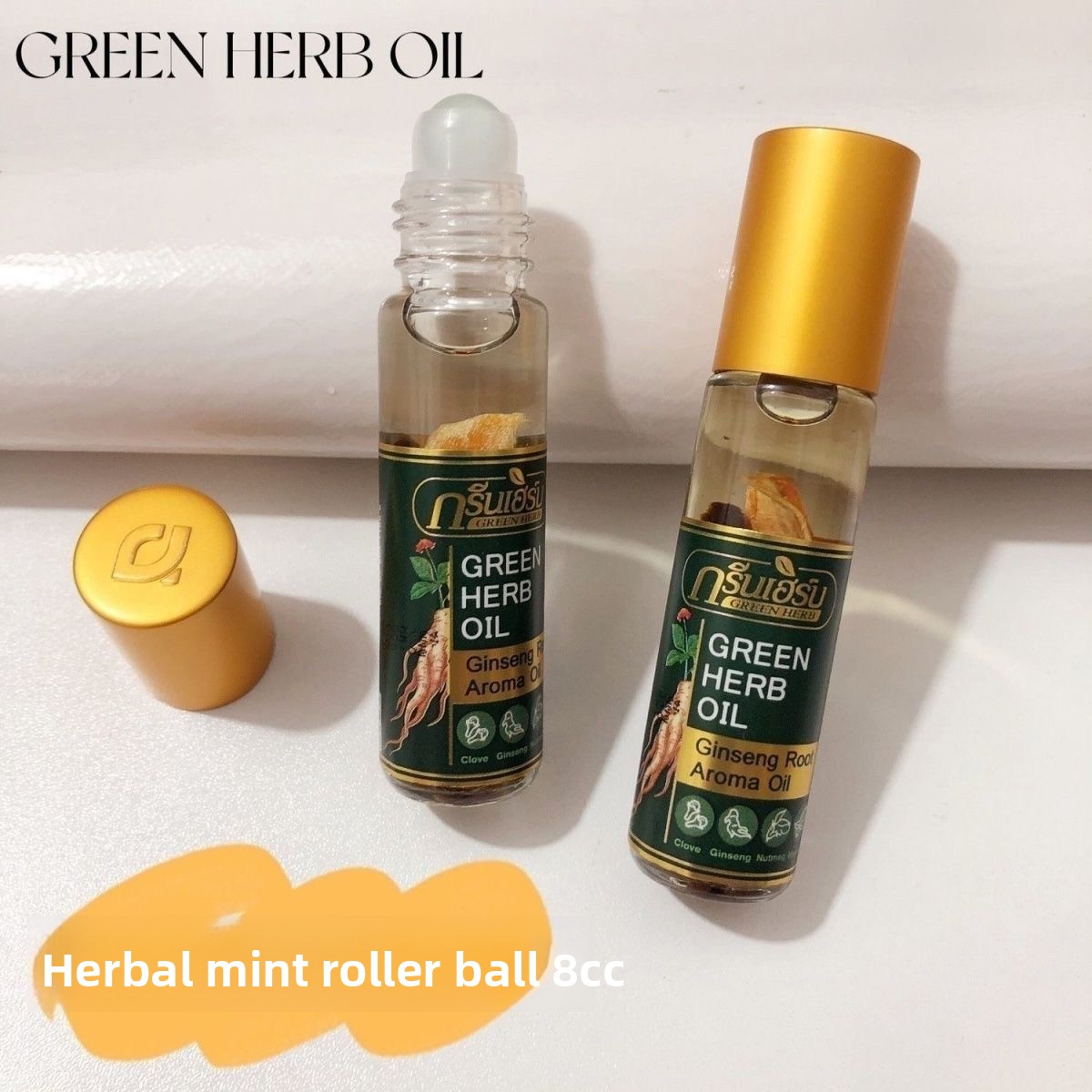 Thai Mint Ginseng Roll On Herb - Ginger Tea recension och pris