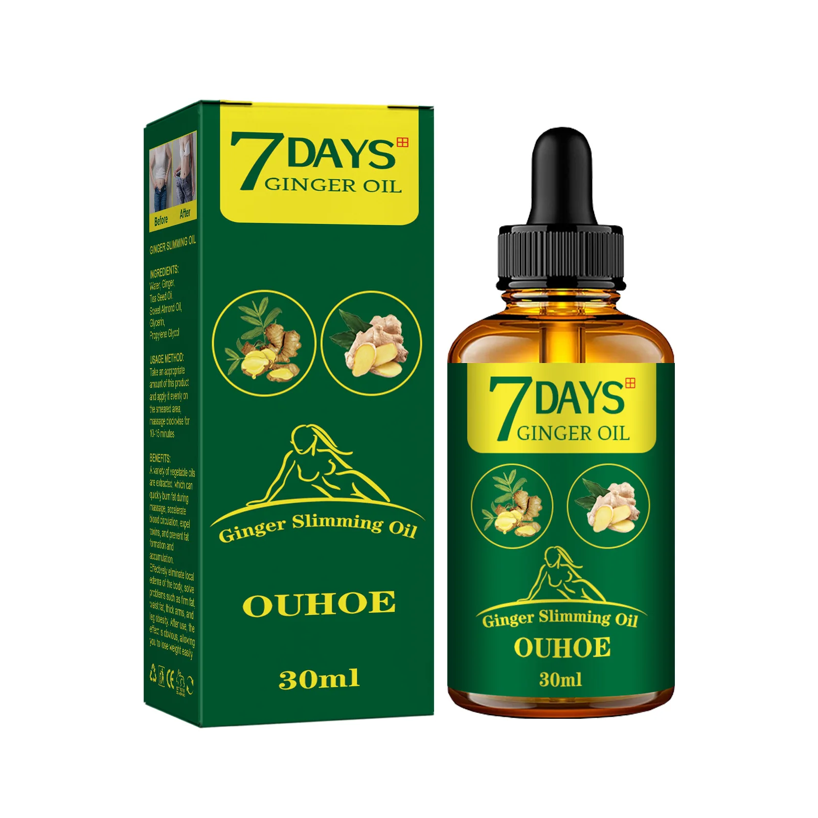 Ginger Slimming Oil Fast Burni - Ginger Tea recension och pris