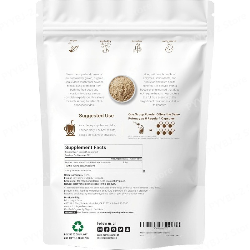 Organic Lion’s Mane Mushroom P - Chamomile Tea recension och pris