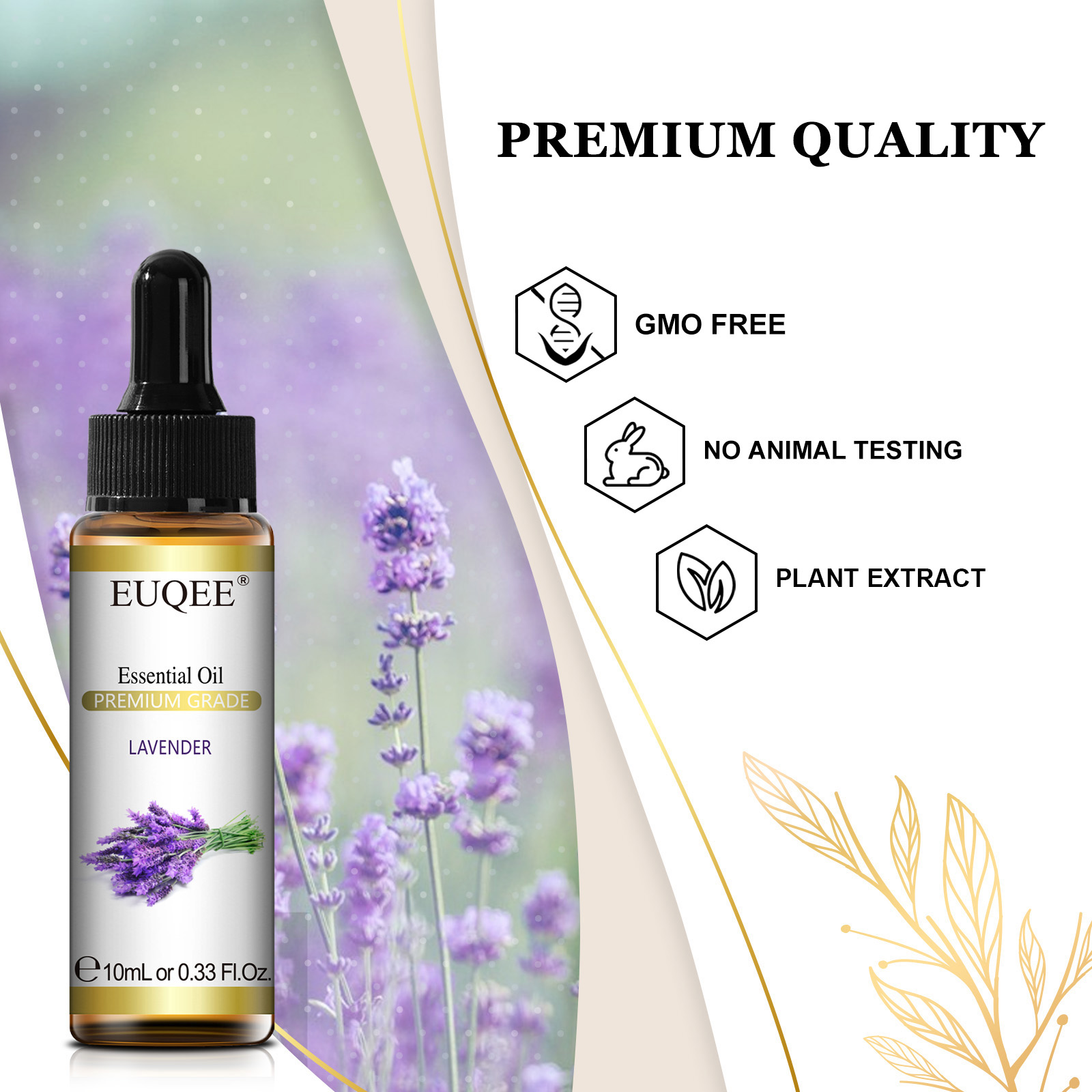 EUQEE 10ml Pure Natural Essent - Lavender Oil recension och pris