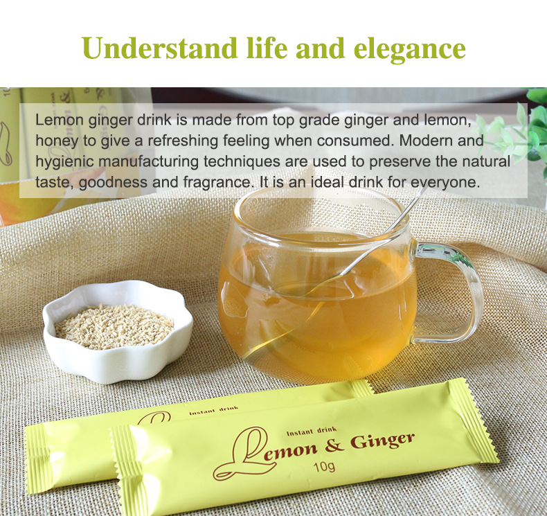 Natural Lemon Ginger Tea Pain  - Ginger Tea recension och pris