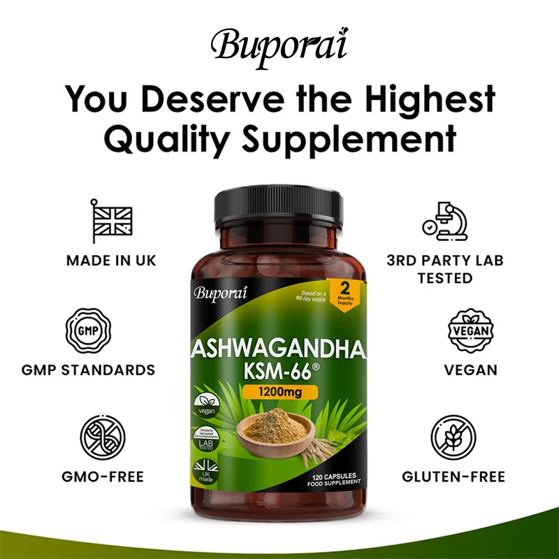 Ashwagandha KSM-66 1200mg - Su - Herbal Supplement recension och pris